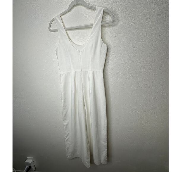 NWT Club Monaco Creme Emberlynn Linen Blend Jumpsuit 0 - Picture 5 of 16